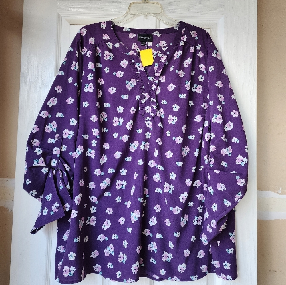 Purple Floral Blouse
